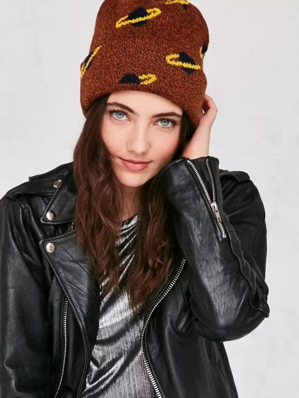 Urban Outfitters BDG Icon Intarsia Beanie | Brown | OS